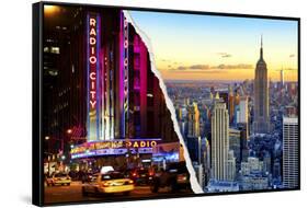 Dual Torn Posters Series - New York City-Philippe Hugonnard-Framed Stretched Canvas