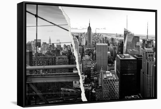 Dual Torn Posters Series - New York City-Philippe Hugonnard-Framed Stretched Canvas