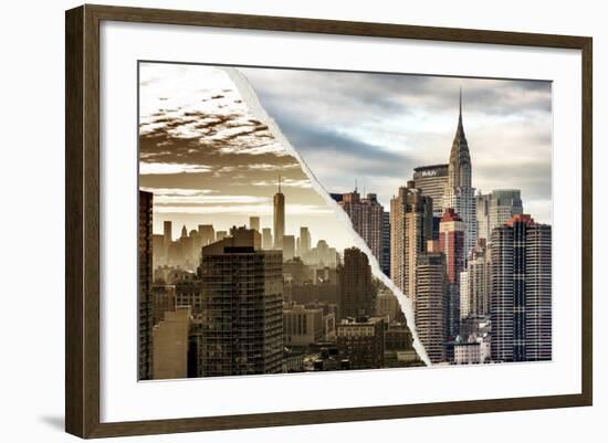 Dual Torn Posters Series - New York City-Philippe Hugonnard-Framed Photographic Print