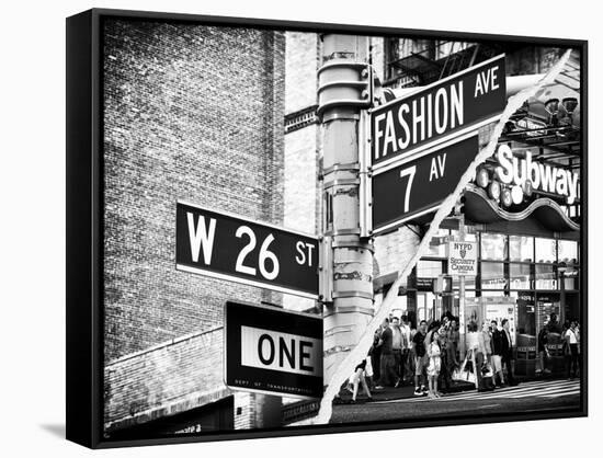 Dual Torn Posters Series - New York City-Philippe Hugonnard-Framed Stretched Canvas