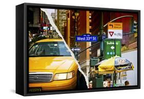 Dual Torn Posters Series - New York City-Philippe Hugonnard-Framed Stretched Canvas