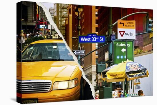 Dual Torn Posters Series - New York City-Philippe Hugonnard-Stretched Canvas