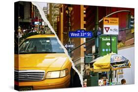 Dual Torn Posters Series - New York City-Philippe Hugonnard-Stretched Canvas