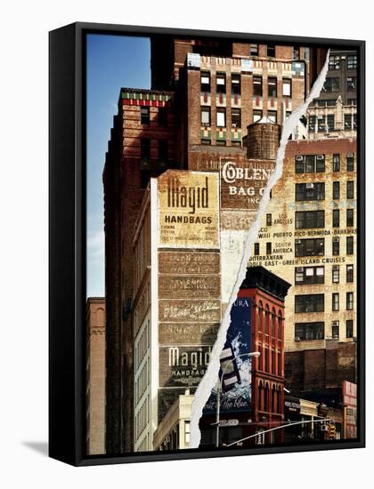 Dual Torn Posters Series - New York City-Philippe Hugonnard-Framed Stretched Canvas