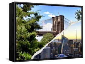 Dual Torn Posters Series - New York City-Philippe Hugonnard-Framed Stretched Canvas