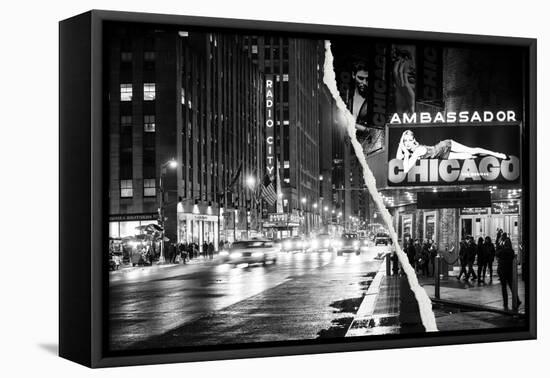 Dual Torn Posters Series - New York City-Philippe Hugonnard-Framed Stretched Canvas