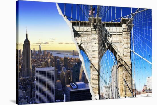 Dual Torn Posters Series - New York City-Philippe Hugonnard-Stretched Canvas