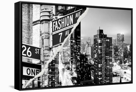 Dual Torn Posters Series - New York City-Philippe Hugonnard-Framed Stretched Canvas