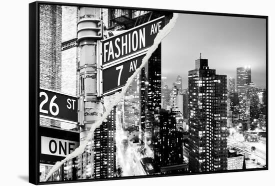 Dual Torn Posters Series - New York City-Philippe Hugonnard-Framed Stretched Canvas