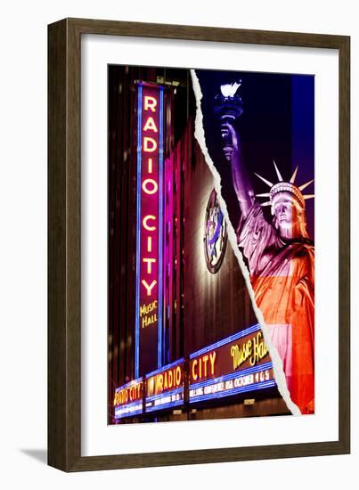 Dual Torn Posters Series - New York City-Philippe Hugonnard-Framed Photographic Print