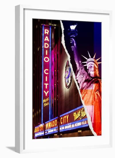 Dual Torn Posters Series - New York City-Philippe Hugonnard-Framed Photographic Print