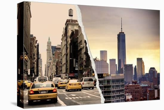 Dual Torn Posters Series - New York City-Philippe Hugonnard-Stretched Canvas