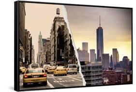 Dual Torn Posters Series - New York City-Philippe Hugonnard-Framed Stretched Canvas