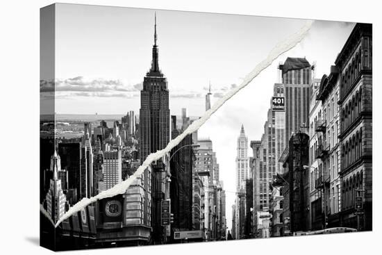 Dual Torn Posters Series - New York City-Philippe Hugonnard-Stretched Canvas