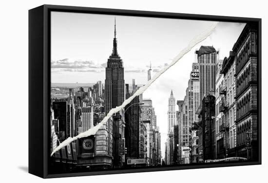 Dual Torn Posters Series - New York City-Philippe Hugonnard-Framed Stretched Canvas