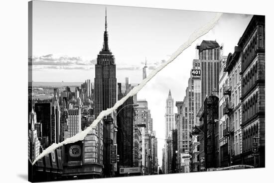 Dual Torn Posters Series - New York City-Philippe Hugonnard-Stretched Canvas