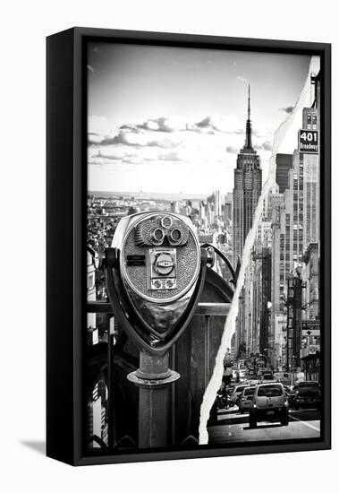 Dual Torn Posters Series - New York City-Philippe Hugonnard-Framed Stretched Canvas