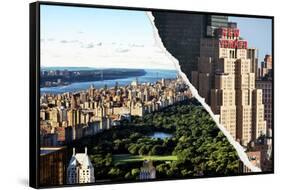 Dual Torn Posters Series - New York City-Philippe Hugonnard-Framed Stretched Canvas