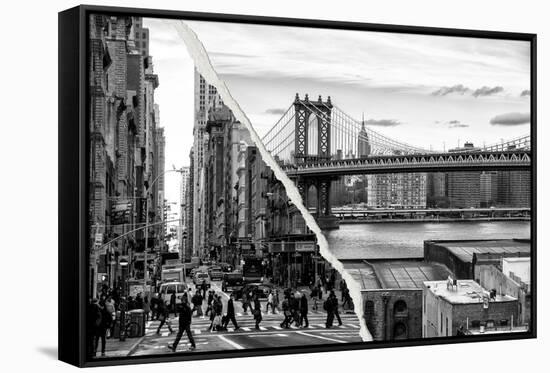 Dual Torn Posters Series - New York City-Philippe Hugonnard-Framed Stretched Canvas