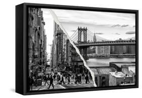 Dual Torn Posters Series - New York City-Philippe Hugonnard-Framed Stretched Canvas