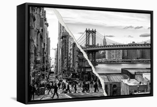 Dual Torn Posters Series - New York City-Philippe Hugonnard-Framed Stretched Canvas