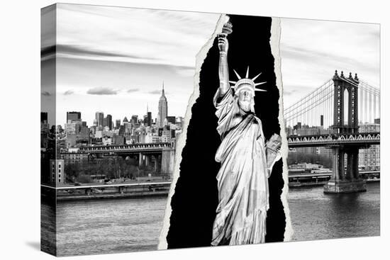 Dual Torn Posters Series - New York City-Philippe Hugonnard-Stretched Canvas