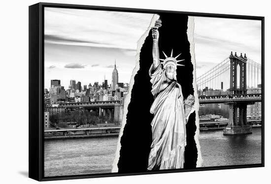 Dual Torn Posters Series - New York City-Philippe Hugonnard-Framed Stretched Canvas