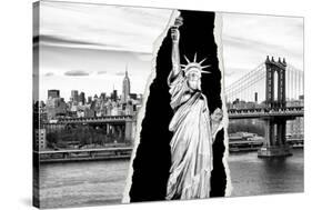 Dual Torn Posters Series - New York City-Philippe Hugonnard-Stretched Canvas