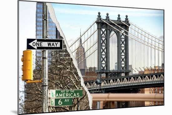 Dual Torn Posters Series - New York City-Philippe Hugonnard-Mounted Photographic Print