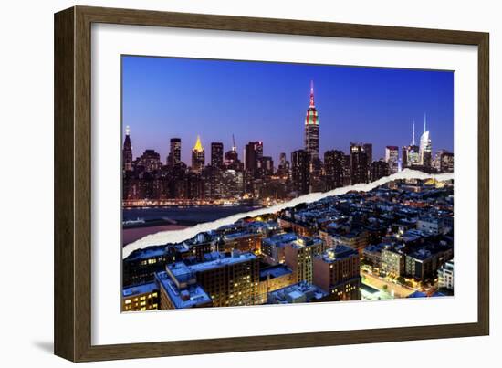 Dual Torn Posters Series - New York City-Philippe Hugonnard-Framed Photographic Print