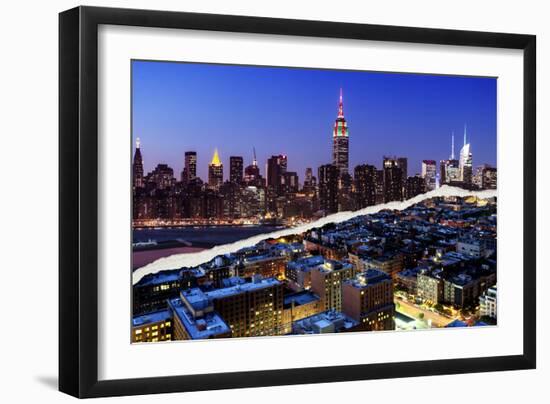 Dual Torn Posters Series - New York City-Philippe Hugonnard-Framed Photographic Print