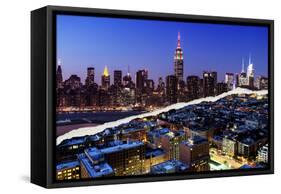 Dual Torn Posters Series - New York City-Philippe Hugonnard-Framed Stretched Canvas