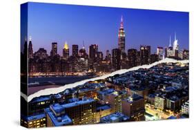 Dual Torn Posters Series - New York City-Philippe Hugonnard-Stretched Canvas