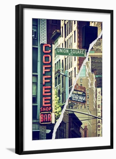 Dual Torn Posters Series - New York City-Philippe Hugonnard-Framed Photographic Print