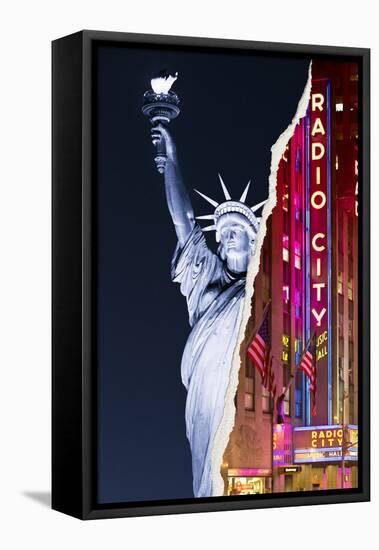 Dual Torn Posters Series - New York City-Philippe Hugonnard-Framed Stretched Canvas