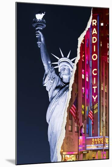 Dual Torn Posters Series - New York City-Philippe Hugonnard-Mounted Photographic Print