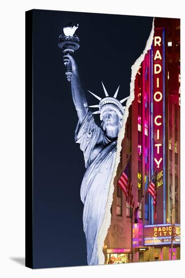 Dual Torn Posters Series - New York City-Philippe Hugonnard-Stretched Canvas