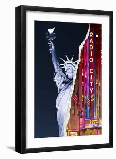 Dual Torn Posters Series - New York City-Philippe Hugonnard-Framed Premium Photographic Print