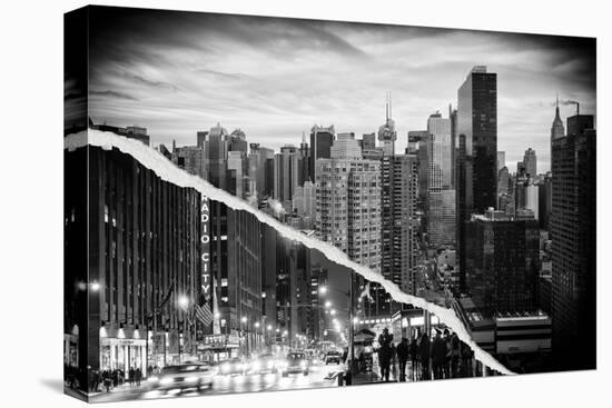 Dual Torn Posters Series - New York City-Philippe Hugonnard-Stretched Canvas