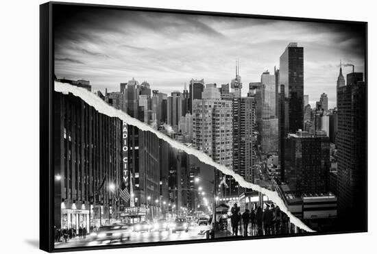 Dual Torn Posters Series - New York City-Philippe Hugonnard-Framed Stretched Canvas