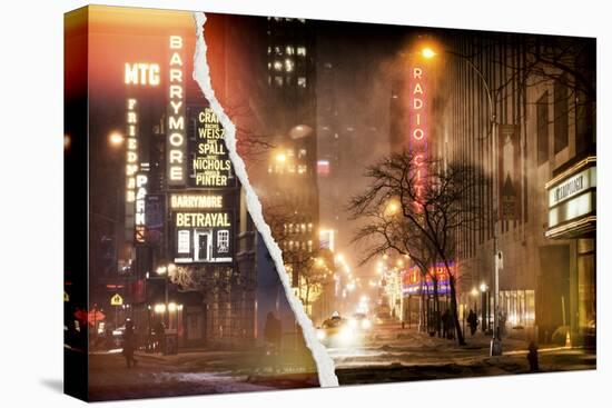 Dual Torn Posters Series - New York-Philippe Hugonnard-Stretched Canvas