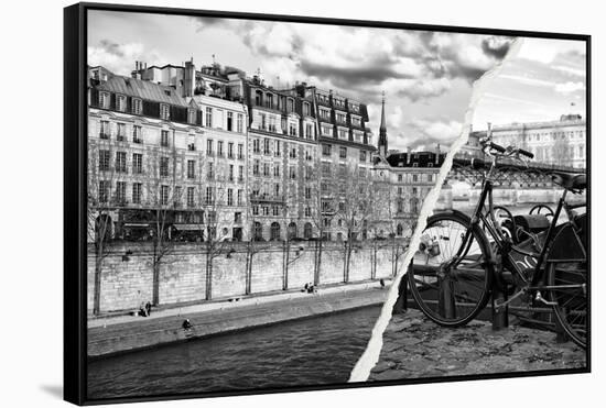 Dual Torn Posters Series - Paris - France-Philippe Hugonnard-Framed Stretched Canvas