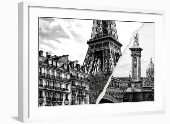 Dual Torn Posters Series - Paris - France-Philippe Hugonnard-Framed Photographic Print