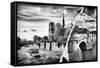 Dual Torn Posters Series - Paris - France-Philippe Hugonnard-Framed Stretched Canvas