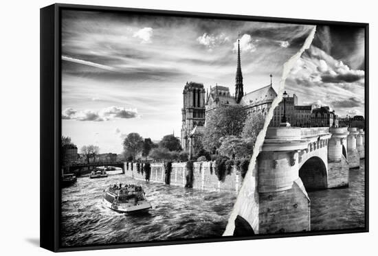 Dual Torn Posters Series - Paris - France-Philippe Hugonnard-Framed Stretched Canvas