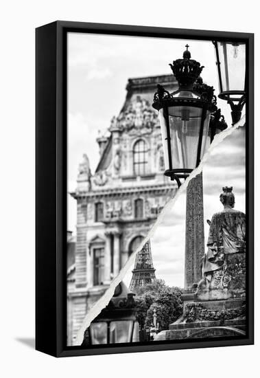 Dual Torn Posters Series - Paris - France-Philippe Hugonnard-Framed Stretched Canvas