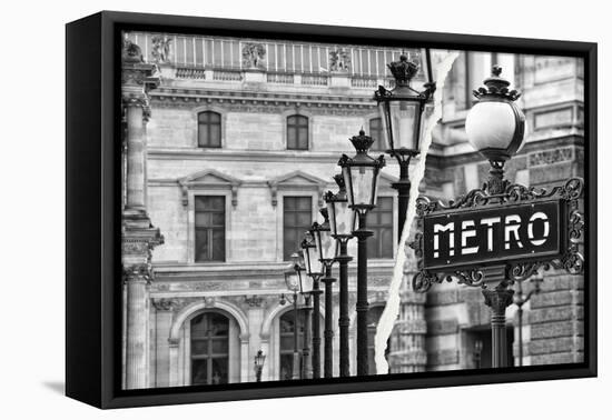 Dual Torn Posters Series - Paris - France-Philippe Hugonnard-Framed Stretched Canvas