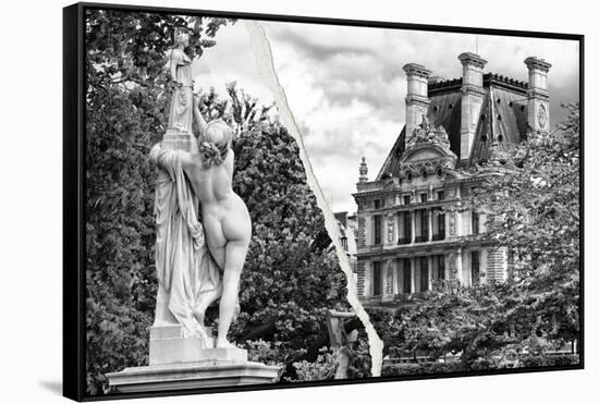 Dual Torn Posters Series - Paris - France-Philippe Hugonnard-Framed Stretched Canvas