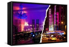 Dual Torn Posters Series - Paris - New York-Philippe Hugonnard-Framed Stretched Canvas