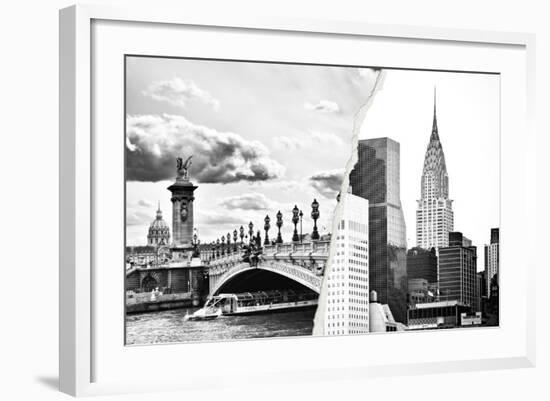 Dual Torn Posters Series - Paris - New York-Philippe Hugonnard-Framed Photographic Print